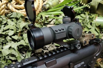 NCS Red/Green/Blue Dot Sight with 20mm Mount (Grey) - Detail Image 5 © Copyright Zero One Airsoft